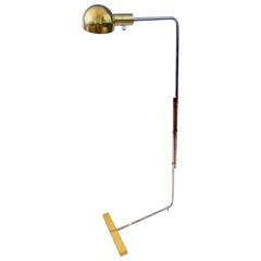 Multi-Directional Floor Lamp Model 1H in Brass and Chrome by Cedric Hartman