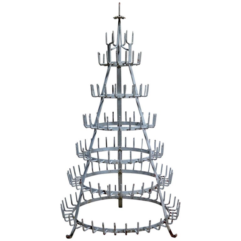 Large Painted Iron Bottle Tree, France, 1800s at 1stDibs