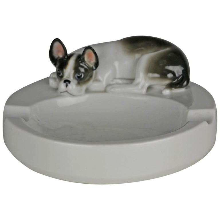 Pfeffer Gotha Porcelain Ashtray French Bulldog For At 1stdibs Pfeffer Gotha Porcelain Ashtray French Bulldog For
