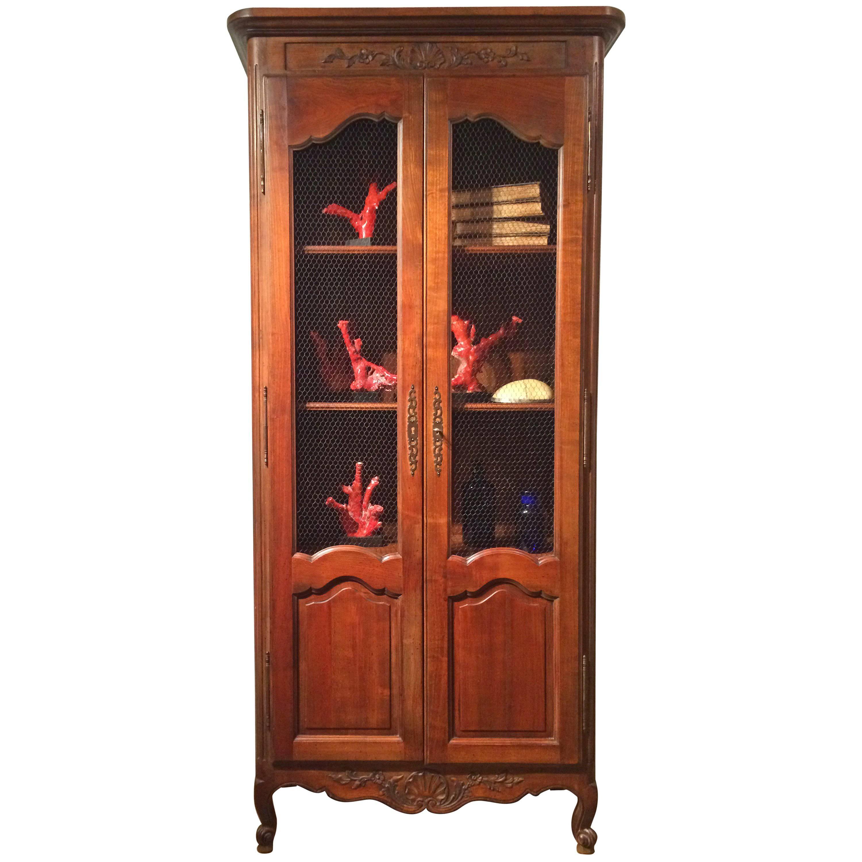 Louis XV Style French Bookcase Cabinet 'Bibliothèque' For Sale