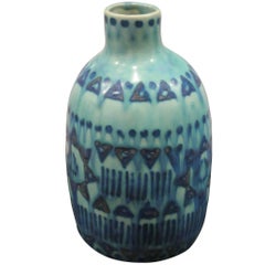 Textured Small Blue Vase, Thailand, Contemporary