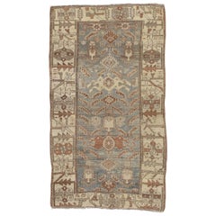 Antique Malayer Carpet, Handmade Oriental Rug, Ivory, Taupe, Gray, Terracotta