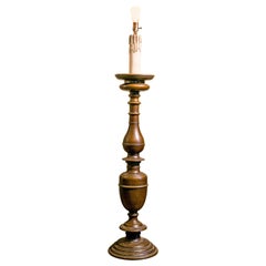 Antique Heavy Flemish Bronze Floor Lamp from Belgium, circa 1910