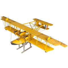 Vintage Handmade Model of a Curtiss NC-4 Seaplane