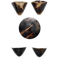 George Henri Perrichaud Set of Five Sconces, circa 1970 6