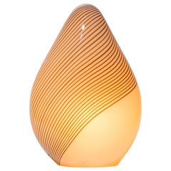 Swirled Murano Glass Egg Lamp - ON SALE