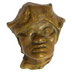 Pierre-Adrien Dalpayrat, Mask of an Eurasian, Signed 1