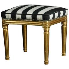 Swedish Gilt Wood Gustavian Stool