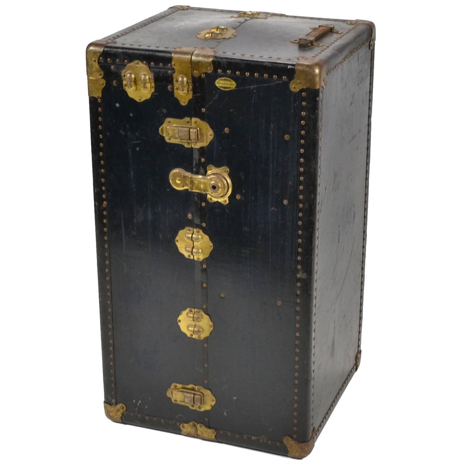Antique Wonderrobe Steamer Trunk Wardrobe Chest at 1stdibs