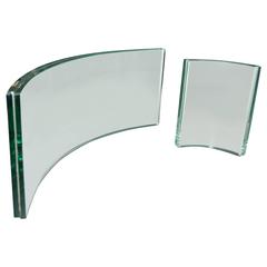 Pair of Glass Frames in the Style of Fontana Arte