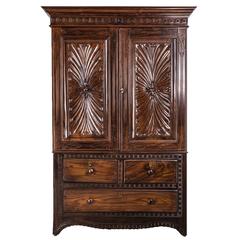 Antique Indo-Portuguese or Portuguese Colonial Rosewood Cupboard