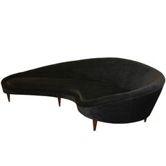 Italian Curved Sofa, 1960s