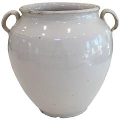 French Collection de pots de confit blanc