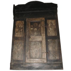 Antique Wall Closet Panel with Door