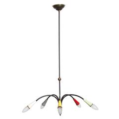 Stilnovo Style Five-Arm Chandelier 12