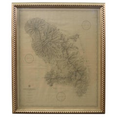 19th Century Nautical Chart of Martinique