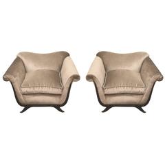 Pair of Armchairs by G. Ulrich, Italian, 1940s