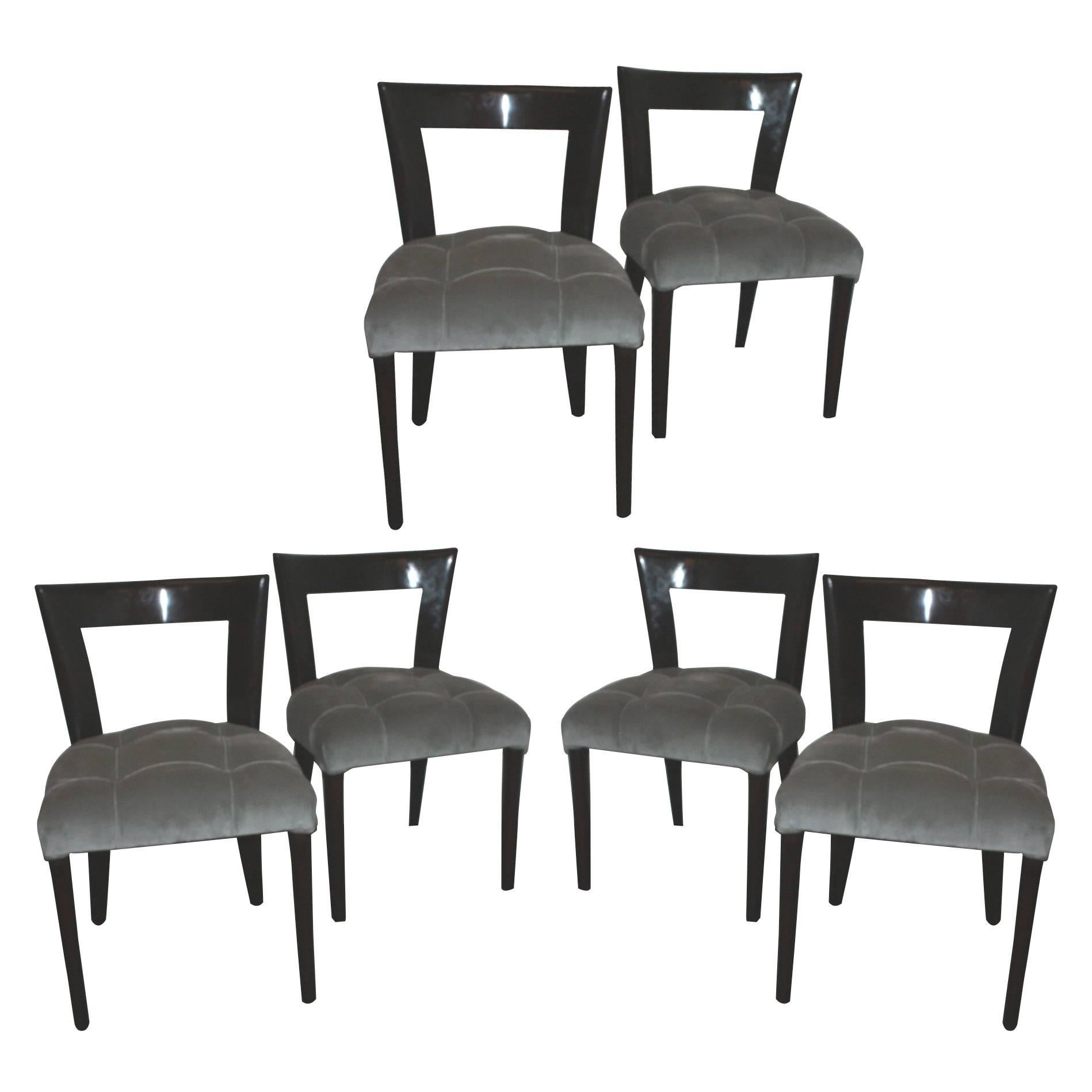 Set of Six Dining Chairs Italian 1940s Designed by G. Ulrich