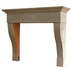 18th Century Style Provincial French Mantel in Limestone
