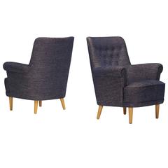 Pair of Lounge Chairs by Carl Malmsten for O.H. SjöGren 3