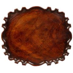 Spanish Colonial Mahogany Scalloped Tray 2