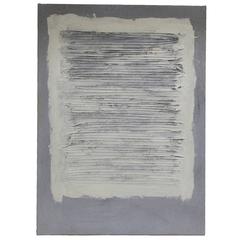 Adja Yunkers Painting Abstract Acrylic and Yarn Collage, 1970s, USA 2