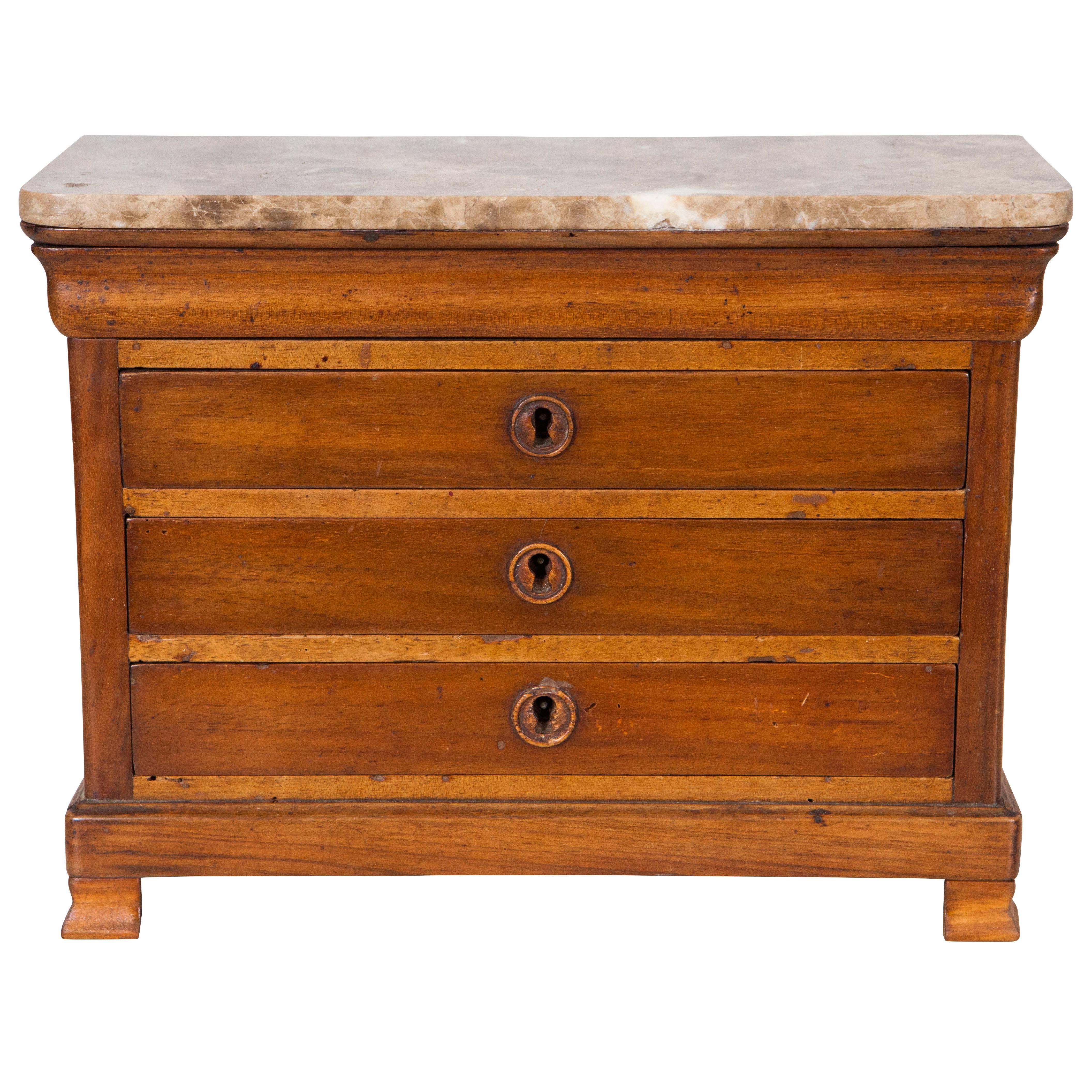 Miniature Louie Phillipe Chest of Drawers For Sale