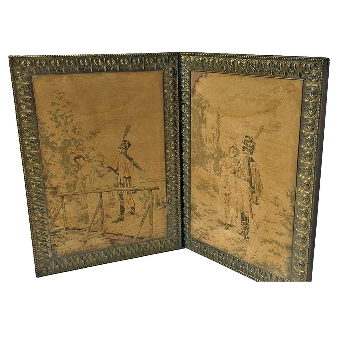 Pair of French or Flemish Tapestries, Signed P. Groller 99, France, circa 1899 For Sale