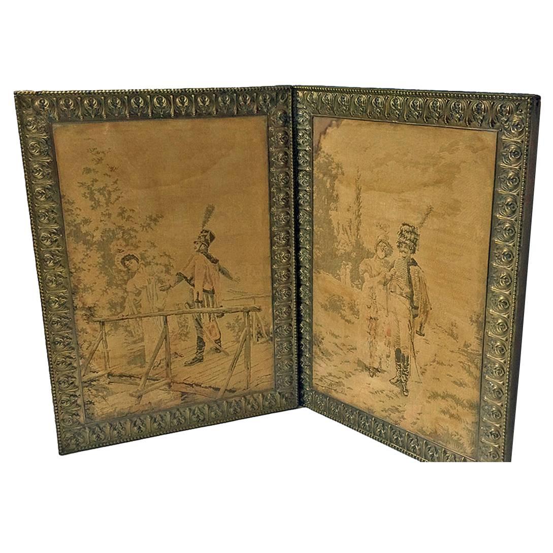 Pareja de tapices franceses o flamencos, firmados P. Groller 99, Francia, hacia 1899 en venta