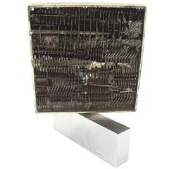 Arnaldo Pomodoro 1/1 Swivel Sculpture Signed and Dated 1966 11