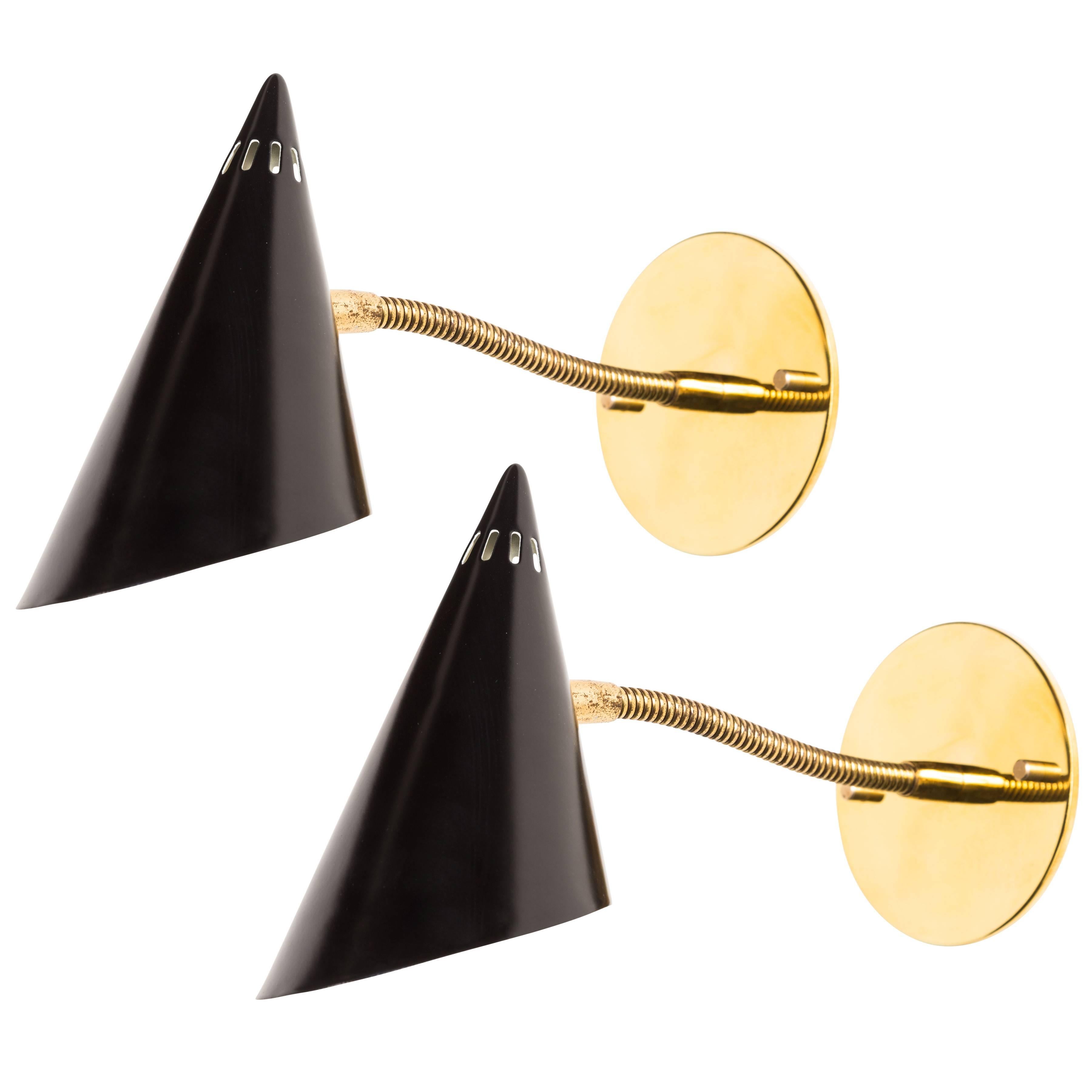 Pair of Stilux Sconces with Flexible Stem