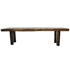 Attractive Metal Mounted Single slab Table