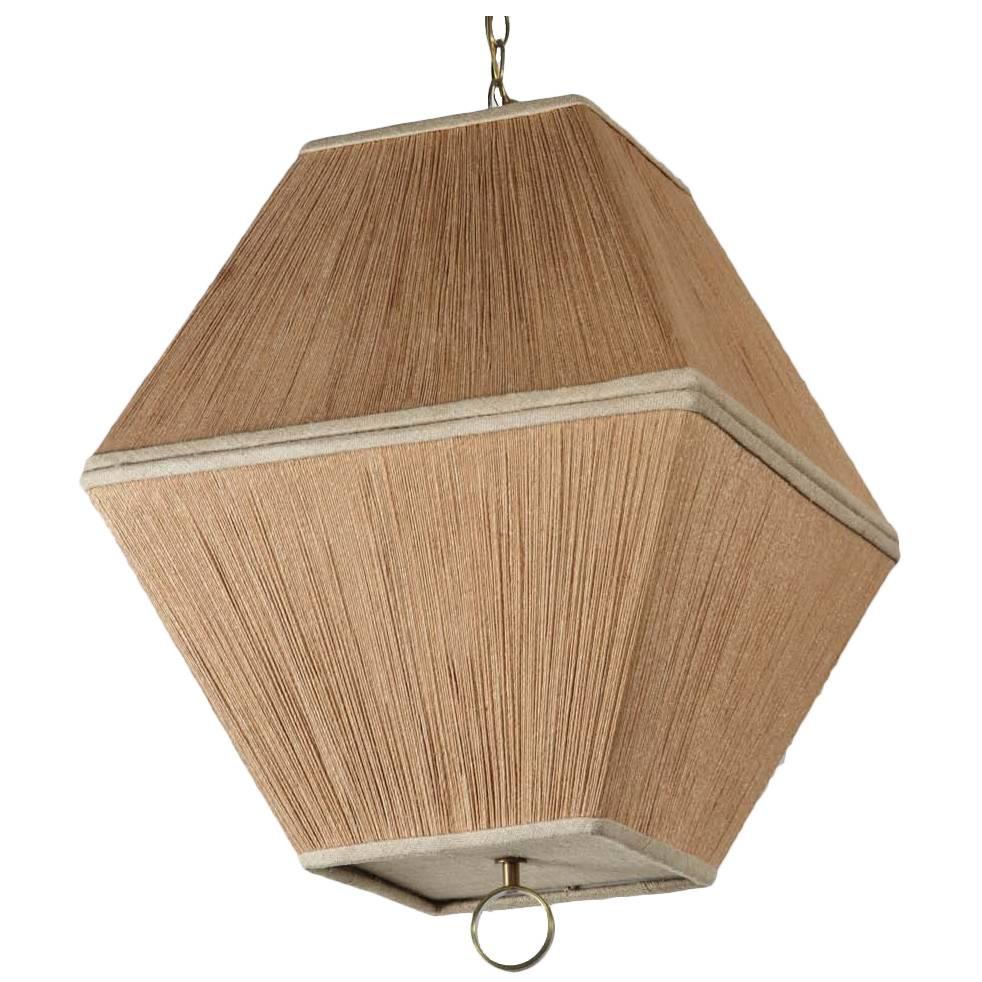 String Shaded Lantern Style Chandelier or Pendant