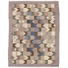 Retro Swedish tapestry  rug 