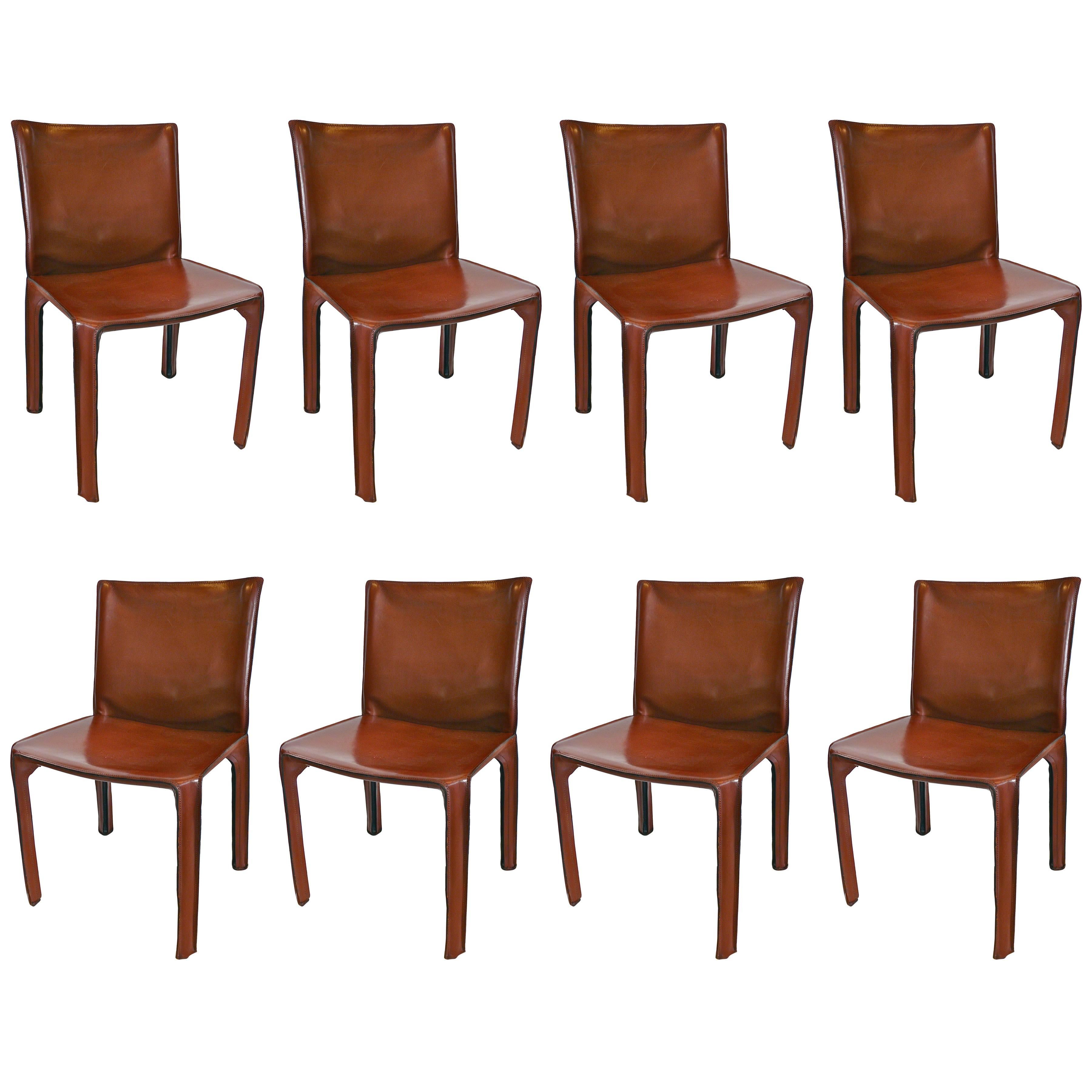 Set of Eight 'CAB' Chairs by Mario Bellini for Cassina