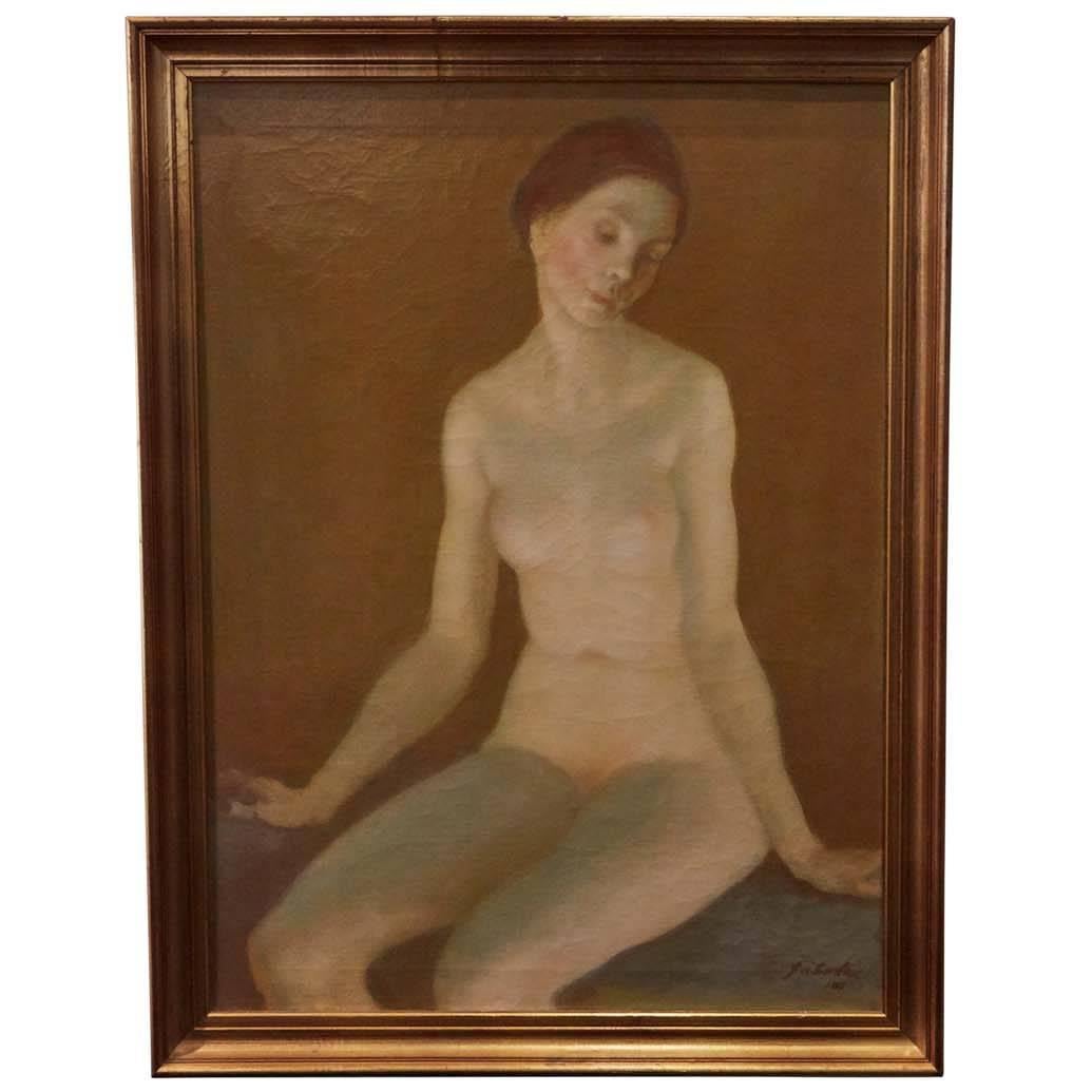 'Nude Study' by G. Von Swetlik, Signed and Dated 1977 For Sale