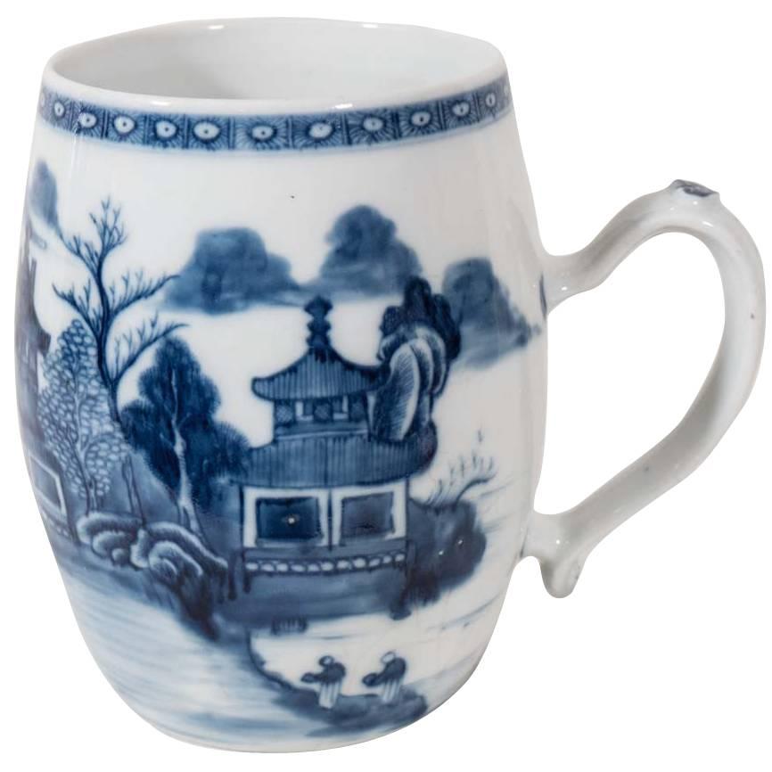 Late 18th Century Chinese Blue and White Porcelain Mug