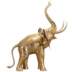 Extra Large Vintage 41 Inch Tall Brass Elephant Sculpture, 1970 11