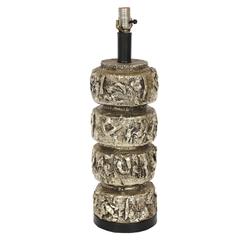 Silver Finish Brutalist Lamp