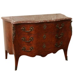 Ancienne commode avec plateau en marbre de Vérone