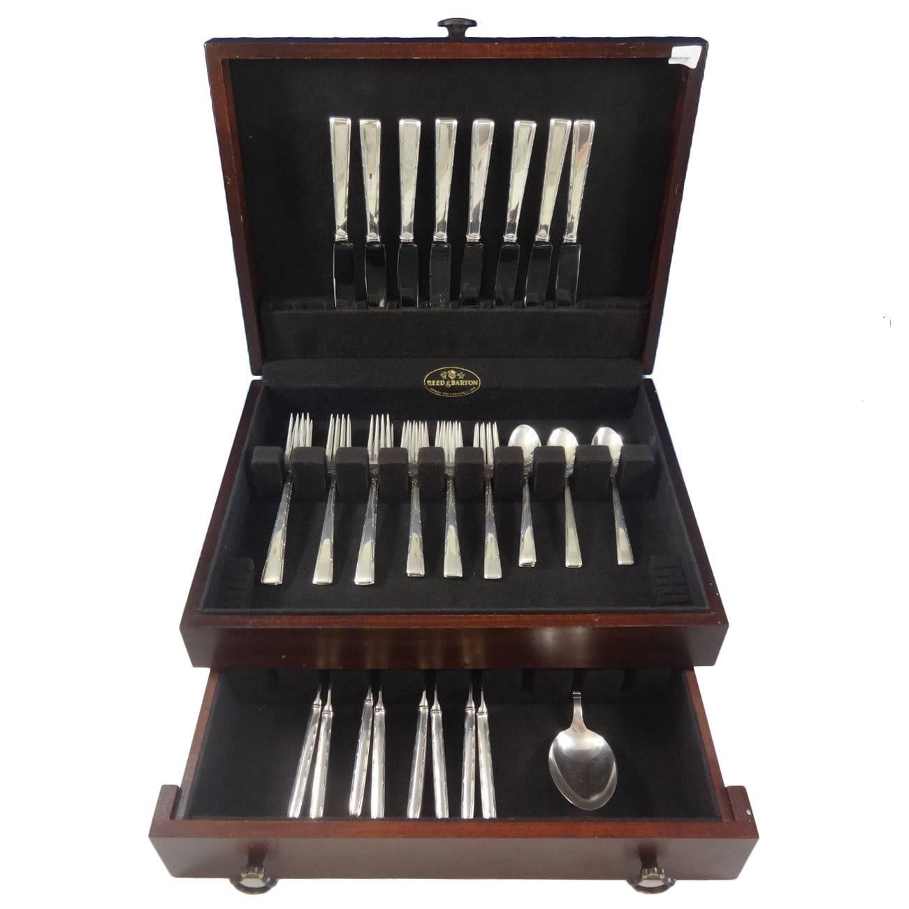 Horizon by Easterling Sterling Silver Flatware Set for Eight Service 41 Pieces For Sale