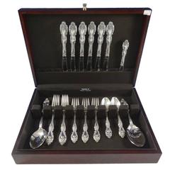 Retro Du Maurier by Oneida Sterling Silver Flatware Set for 6 Service 28 Pieces