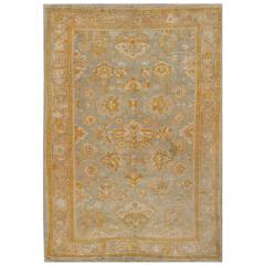 Antique Turkish Oushak Rug 5