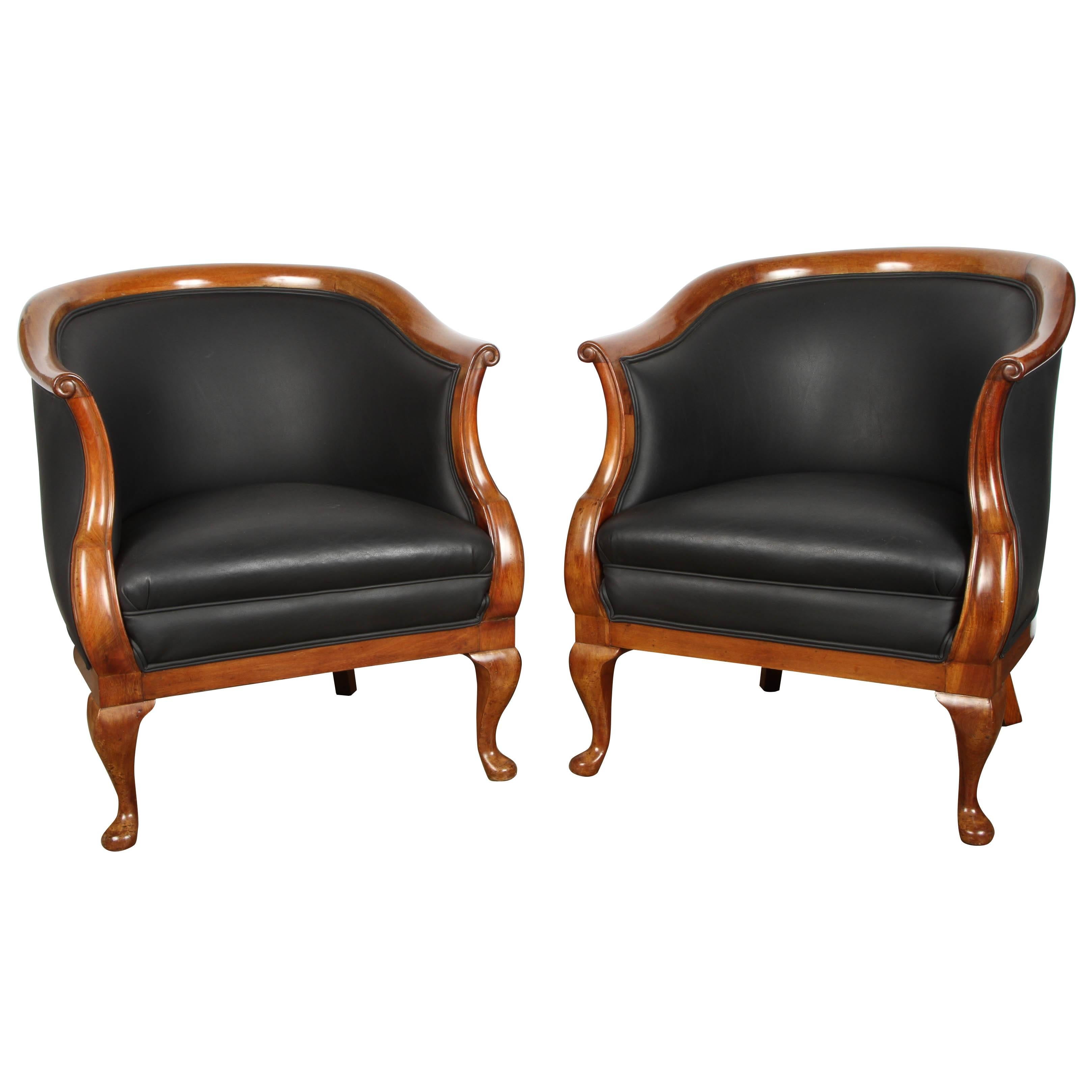 Pair of Mahogany Armchairs