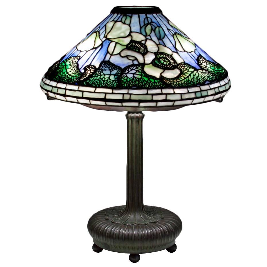 Tiffany Studios 'Poppy' Table Lamp For Sale