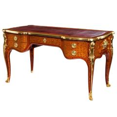 Antique Fine 19th Century French Shaped Ormolu-Mounted Bureau Plat