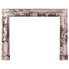 Breche Violette Marble Bolection Mantel Fireplace