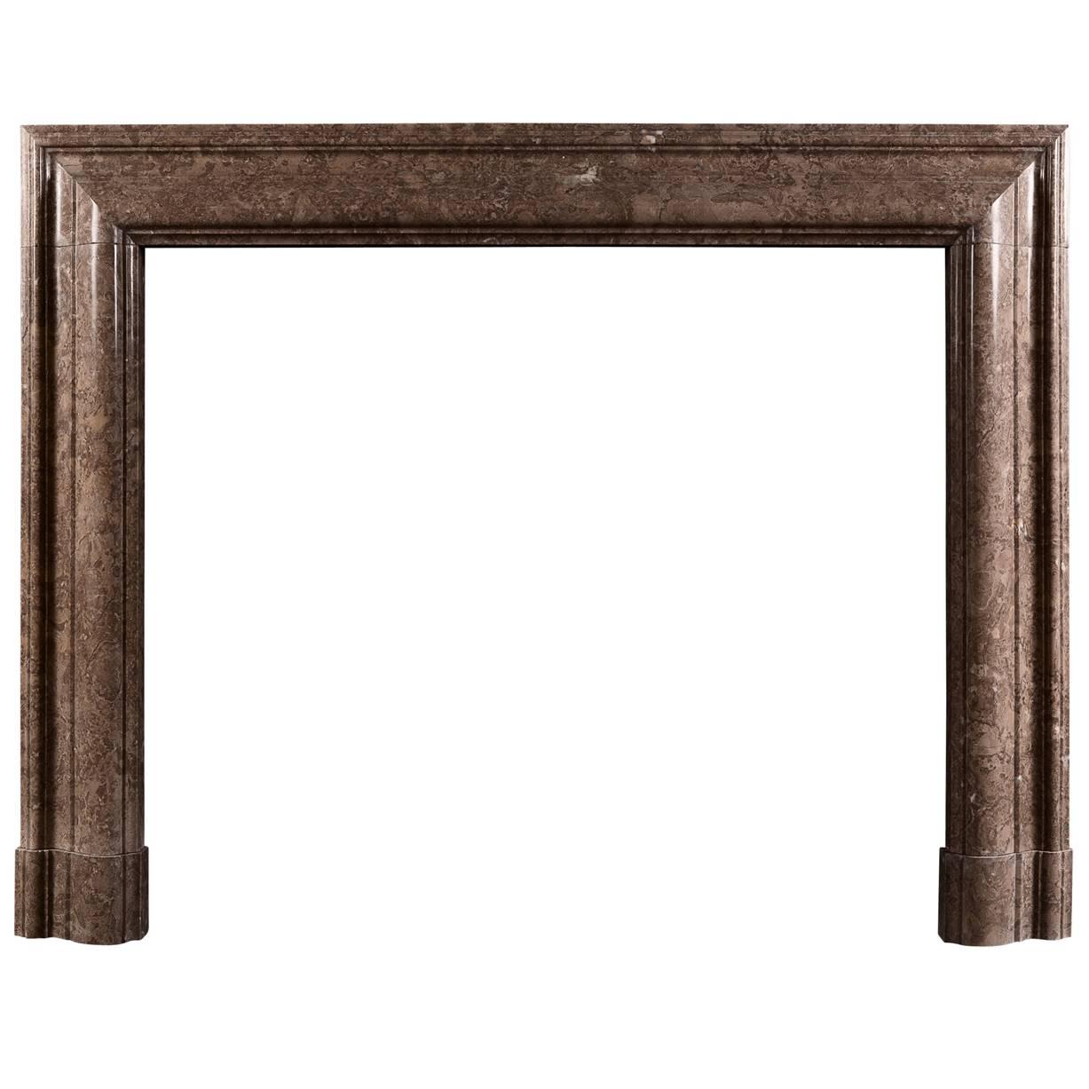 Bolection Fireplace Mantel in Napoleon Brown or Beige Marble