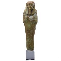 Ancient Egyptian Faience Shabti Figure, 664 BC