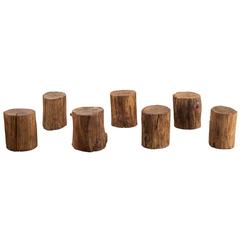 Wooden Tree Trunk Stools 